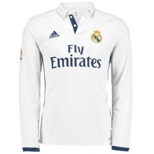 Camisa I Real Madrid 2016 2017 Retro Adidas manga comprida